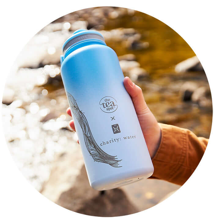 charity water tea bottle