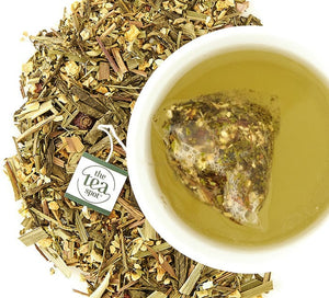 decaf lemon ginger green tea sachet