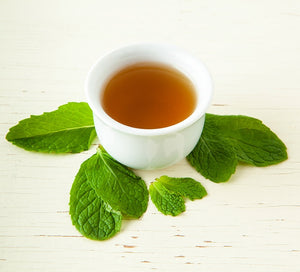 Peppermint Tea Steeped with Leaf