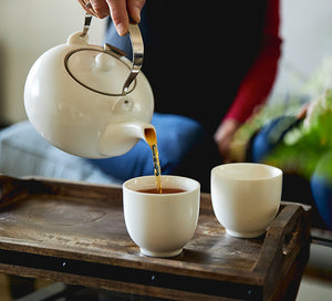 large white teapot
