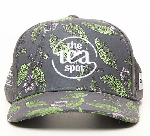 Tea Spot Trucker Hat - Athletic Hat with Tea Leaves Design  display picture 3