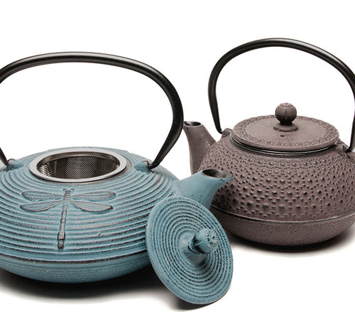 Two tetsubin Cast Iron Teapots